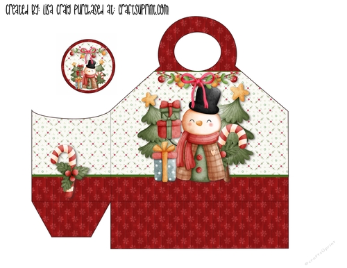 21- Festive Snowman Tote