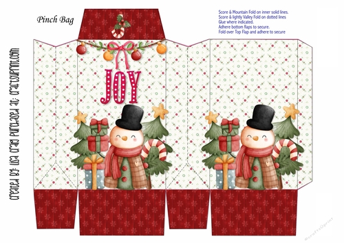 21- Festive Snowman Pinch Bag
