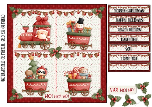 21- Santas Train Card
