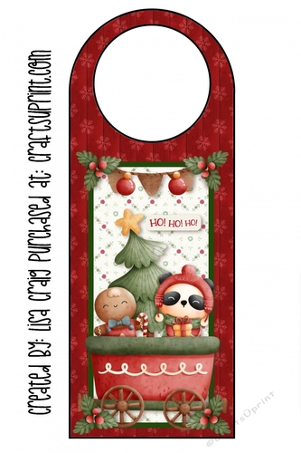 21- Santas Train Door Hanger