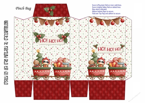 21- Santas Train Pinch Bag