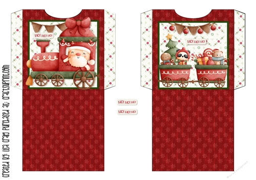 21- Santas Train Cookie Pockets