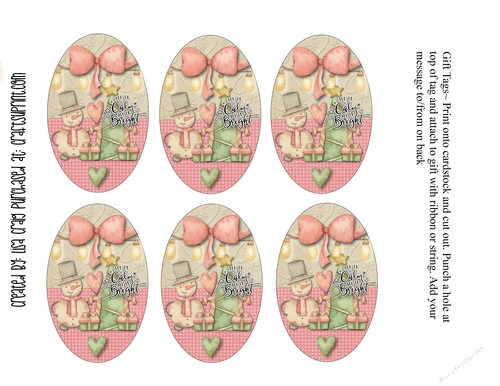 21- Vintage Snowman Tags