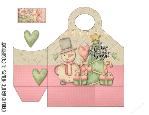 21- Vintage Snowman Tote
