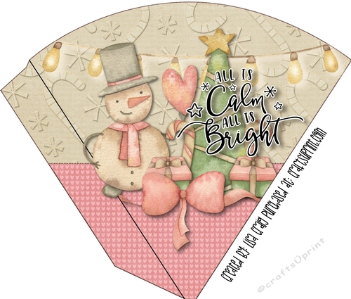 21- Vintage Snowman Candy Cone