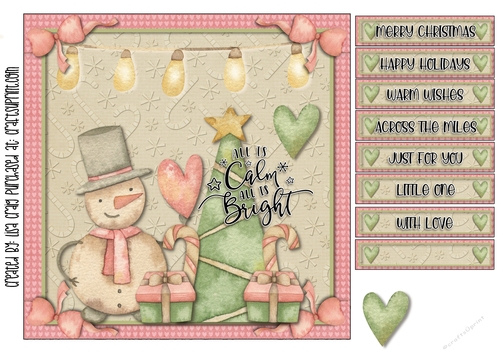 21- Vintage Snowman Card