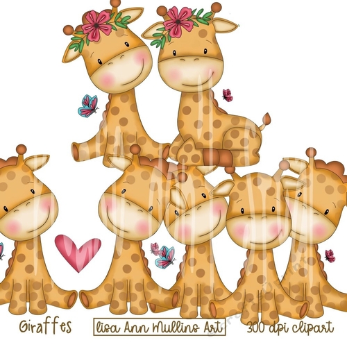 Giraffes Clipart Collection