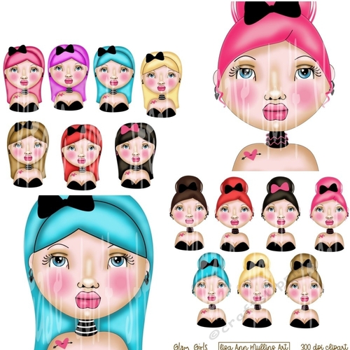 Glam Girls Clipart Collection