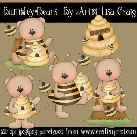 Bumbley Bears Clip Art