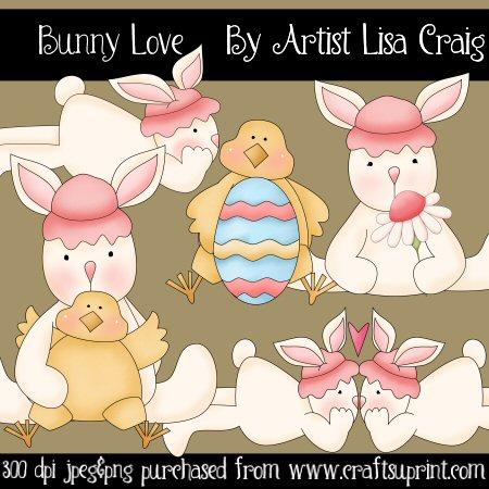 Bunny Love Clip Art
