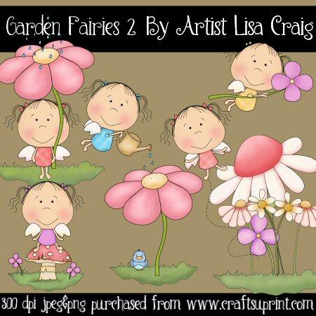 Garden Fairies 2 Clip Art