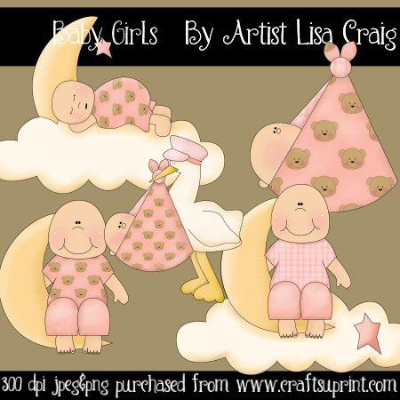 Baby Girls Clip Art