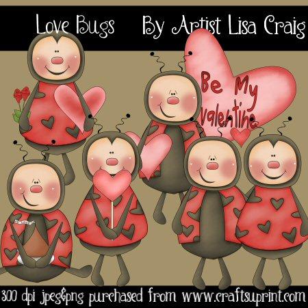 Love Bugs Clip Art