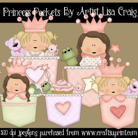 Princess Pockets Clip Art
