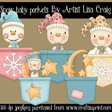 Snow Baby Pockets Clip Art