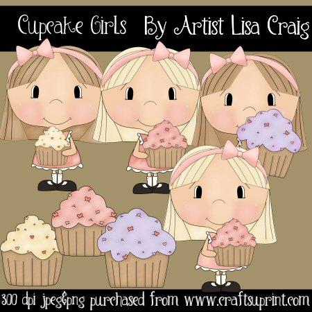 Cupcake Girls Clip Art