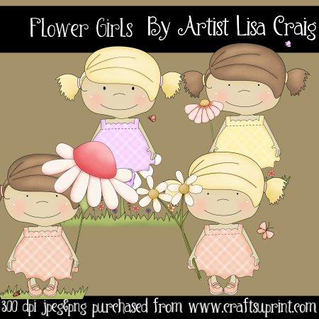 Flower Girls Clip Art