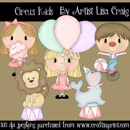 Circus Kids Clip Art