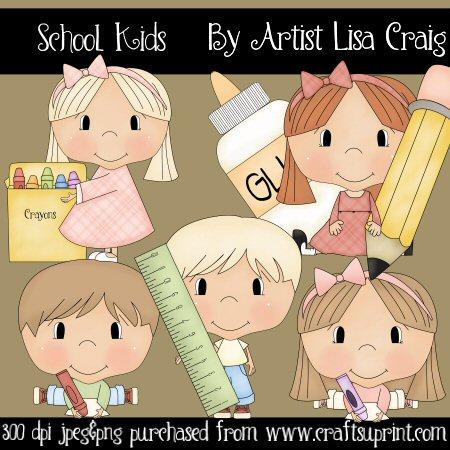 Lt Skin School Kids Clip Art