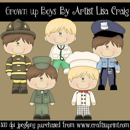 All Grown Up Boys Clip Art