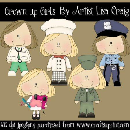 All Grown Up Girls Clip Art