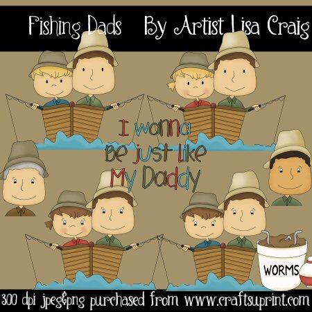 Fishing with Dad Clip Art