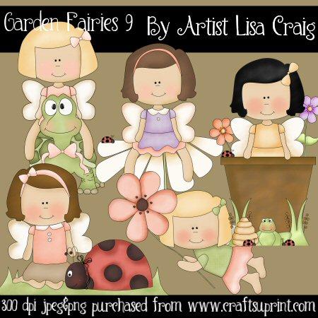 Garden Fairies 9 Clip Art