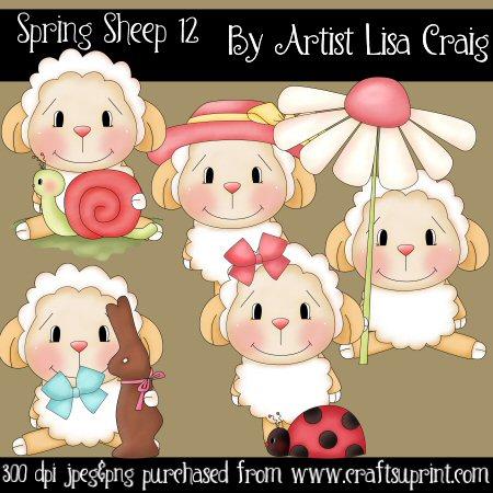 Spring Sheep 12 Clip Art