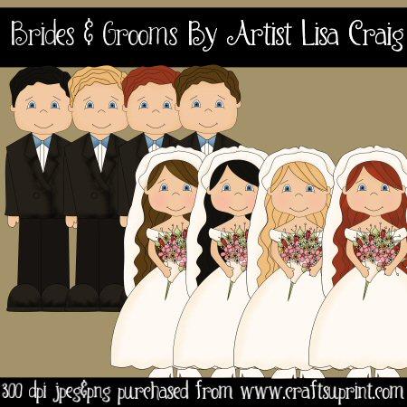 Brides & Grooms Clip Art