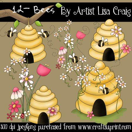 12- Bees Clipart