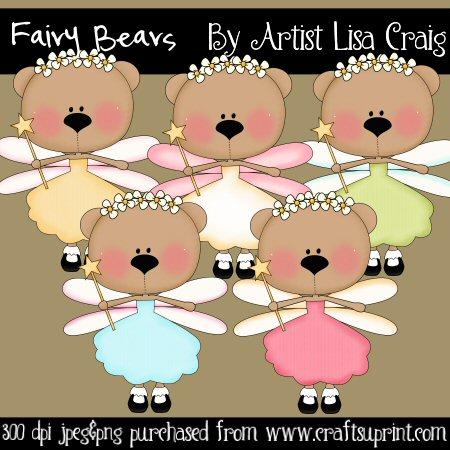 12- Fairy Bears Clipart