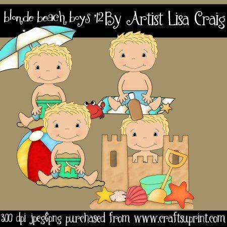 Blonde Hair Beach Boys Clip Art