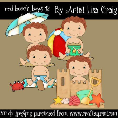 Red Hair Beach Boys Clip Art