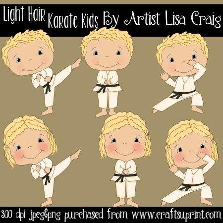 Light Hair Karate Kids