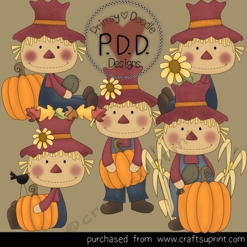 Fall Scarecrows 14 Clipart