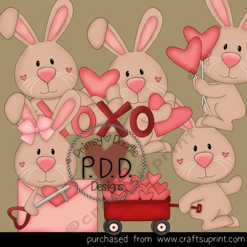 Valentine Bunnies 14 Clipart