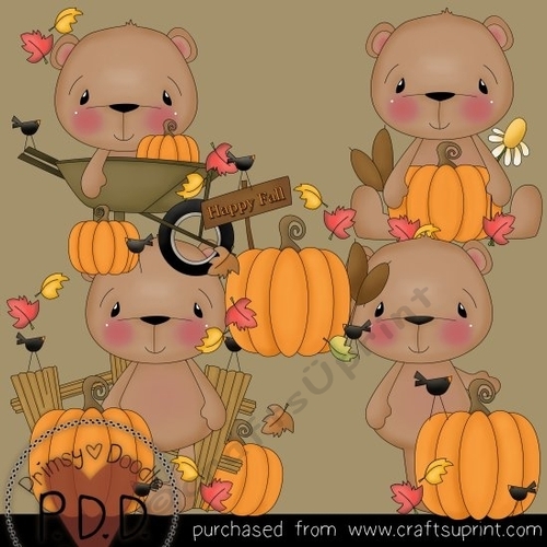 Fall Bears 14 Clipart