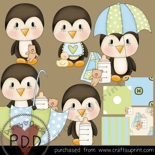 Baby Boy Penguins Clipart
