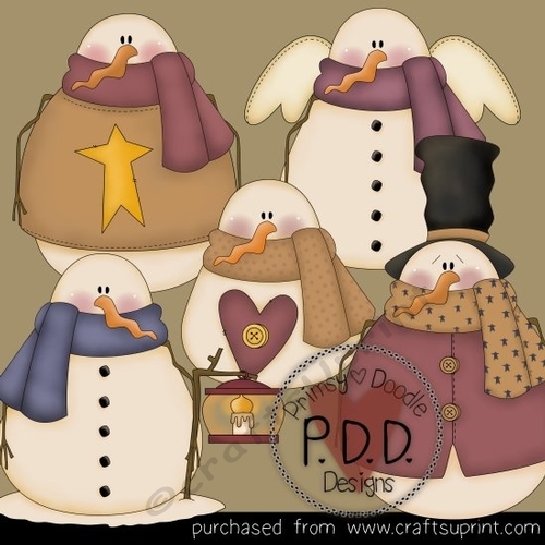 Primsy Snowmen 15 Clipart
