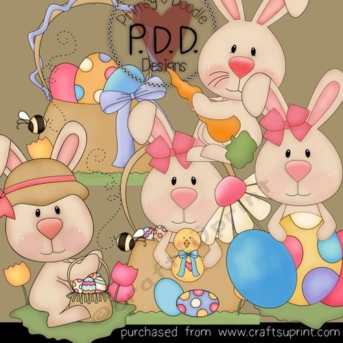 Easter Bunnies 16 Clipart