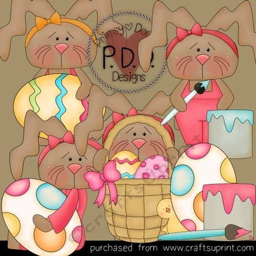 Girly Bunnies 16 Clipart