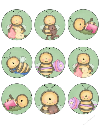 Baby Bees Tag Sheet