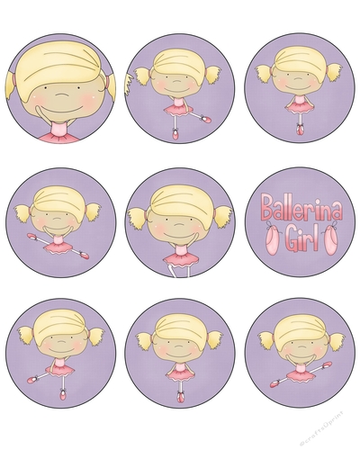 Blonde Ballet Girl Tag Sheet