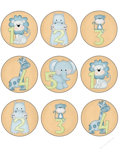 Baby Boy Jungle Tag Sheet