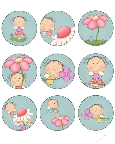 Fairy Girl Tags Sheet