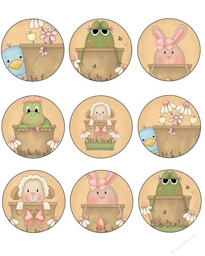Garden Peepers Tag Sheet