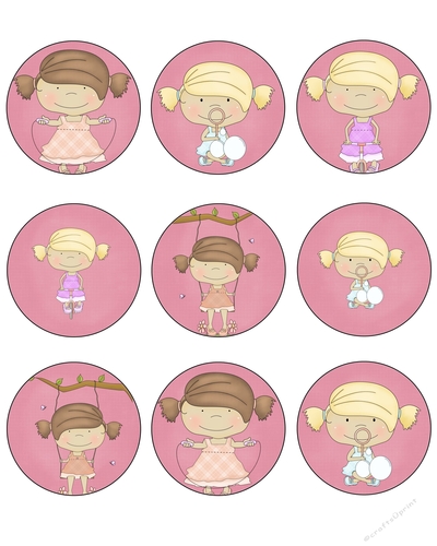 Girls Playing Tag Sheet