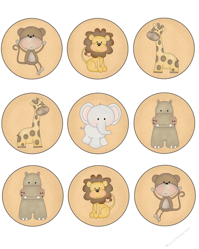 Jungle Babies Tag Sheet