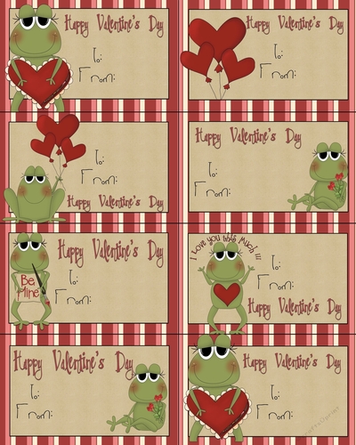 Valentine Fogs 11 Valentines Sheet