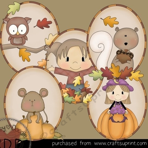 Fall Ovals 2 Clipart